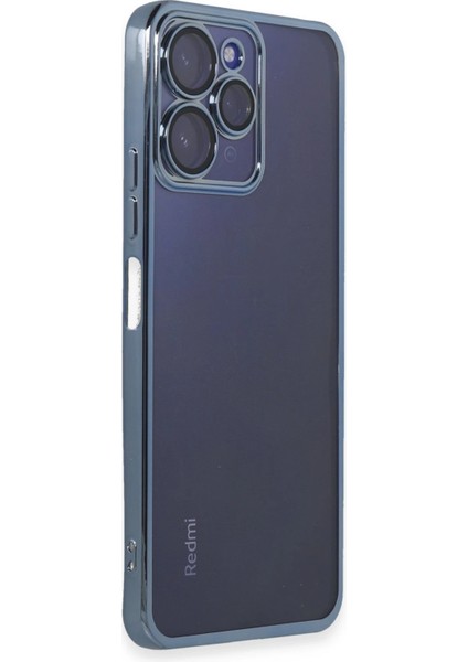 Xiaomi Redmi 12 Kılıf Razer Lensli Silikon - Lacivert Inslm