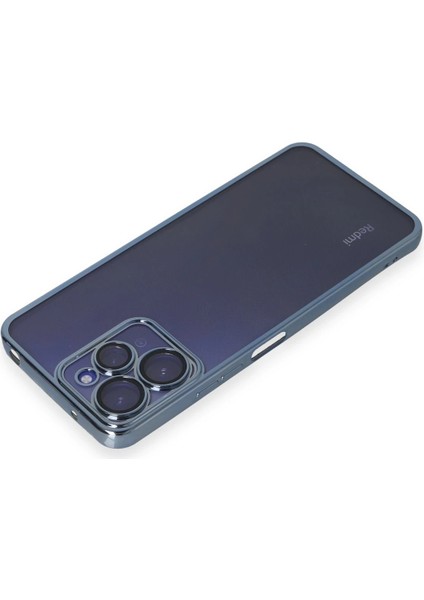 Xiaomi Redmi 12 Kılıf Razer Lensli Silikon - Lacivert Inslm