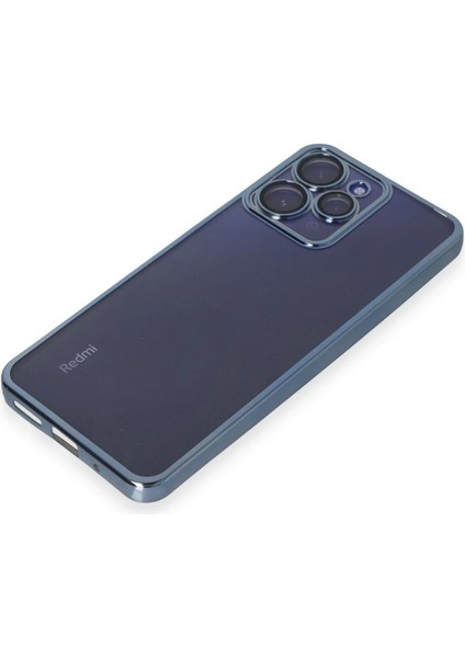 Xiaomi Redmi 12 Kılıf Razer Lensli Silikon - Lacivert Inslm