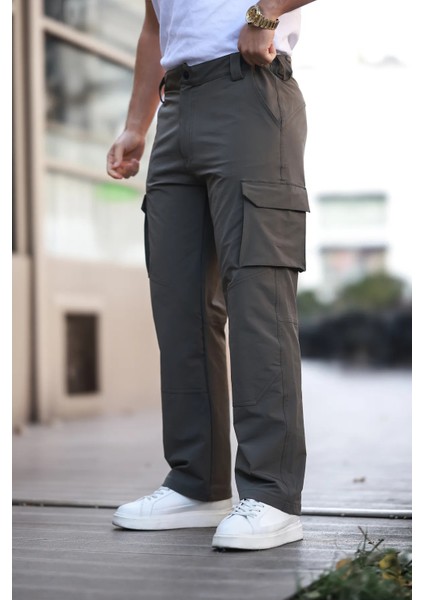 Erkek Kargo Cepli Dikiş Detaylı Haki Taktik Paraşüt Pantolon 29 Haki Dropsuz fiyatları