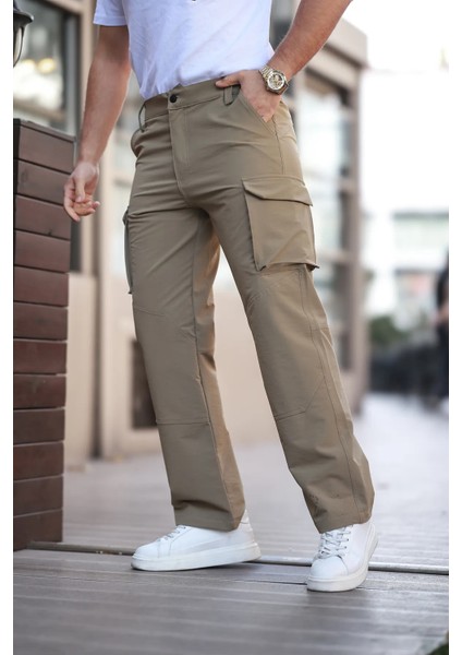 Erkek Kargo Cepli Dikiş Detaylı Kahve Taktik Paraşüt Pantolon fiyatları