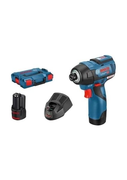 Professional Gdr 12V-110 Akülü Darbeli Somun Sıkma (12 Volt, 2 x 3,0 Ah Akü, Şarj Cihazı, L-Boxx Çanta, 110 Nm Maks. Tork, 1/4" Altıgen Uç Girişi)