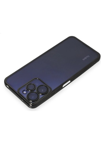 Xiaomi Redmi 12 Kılıf Razer Lensli Silikon - Siyah Inslm