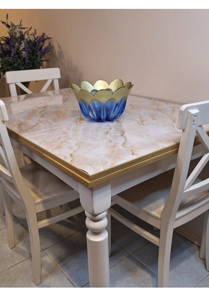 Kalın Pvc Masa Koruyucu – 1.2 mm Mika Örtü, 70 cm En, Mermer Desen fiyatları
