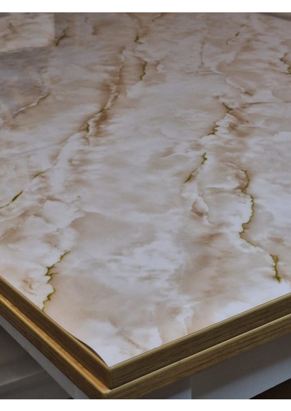 Kalın Pvc Masa Koruyucu – 1.2 mm Mika Örtü, 70 cm En, Mermer Desen fırsatları