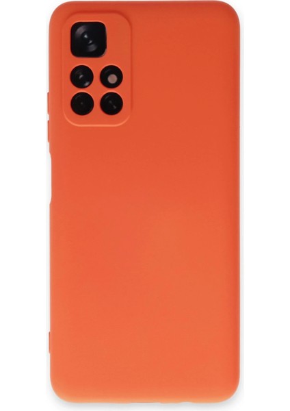 Xiaomi Redmi Note 11T Kılıf Nano Içi Kadife Silikon - Turuncu Drstr