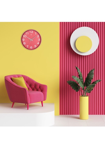 Şık ve Modern Pembe Duvar Saati, Evinizin Tarzını Tamamlar. fiyatları