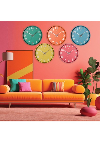 Şık ve Modern Pembe Duvar Saati, Evinizin Tarzını Tamamlar. fırsatları