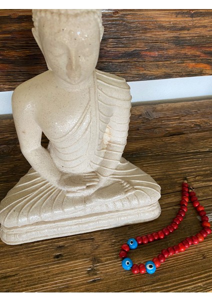 Kırmızı Bodrum Üç Nazarlı Boncuk Kolye indirimleri