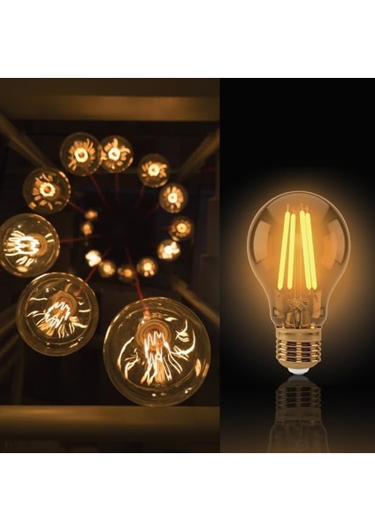 E27 Fil Lamba 4W 360LM 2000K Gold