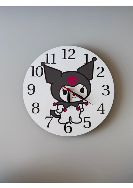 Renkli Ahşap Çocuk Odası Duvar Saati 30X30, Eğlenceli ve Şık Tasarım