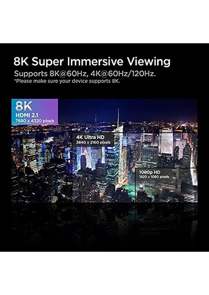 Arcwire HDMI 2.1 8k Görüntü Aktarım Kablosu (2 Metre) (8K/60Hz 4K/120Hz) Durabend Dynamic Hdr Görüntü ve Earc Yüksek Ses Kalitesi Destekli PB2001 - ACA02336 modelleri