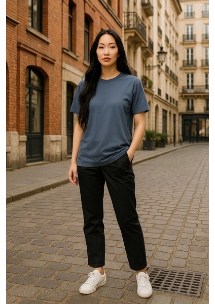 Regular Kalıp Kadın - Erkek Unisex Basic Tişört Gri fiyatları