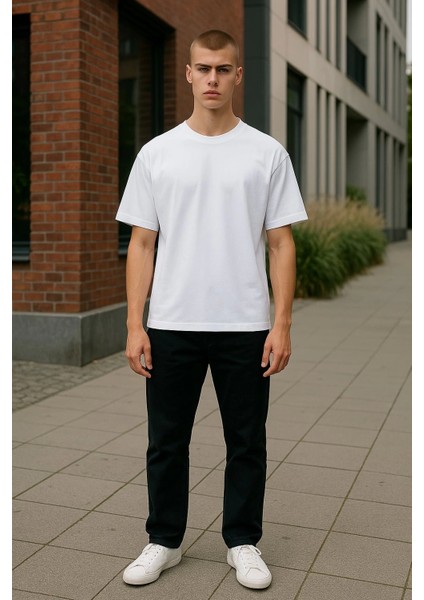 Regular Kalıp Kadın - Erkek Unisex Basic Tişört Beyaz fiyatları