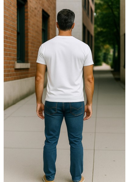 Regular Kalıp Kadın - Erkek Unisex Basic Tişört Beyaz fırsatları