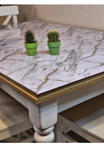 Kalın Pvc Masa Koruyucu – 1.2 mm Mika Örtü, 70 cm En, Mermer Desen modelleri