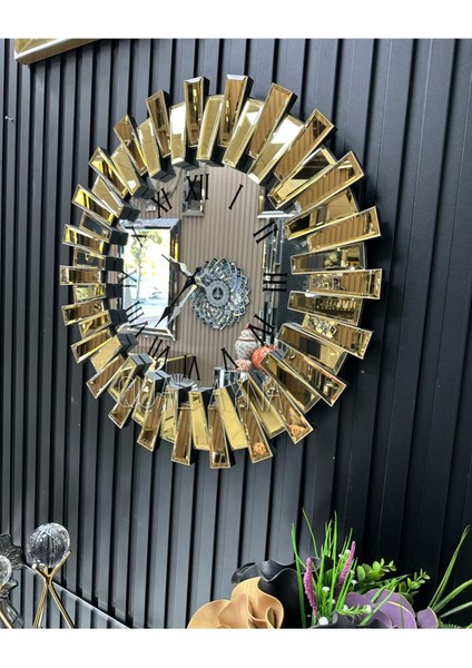 65 cm Altın Renkli Piyano Saat, Şık ve Zarif Dekorasyon Parçası modelleri