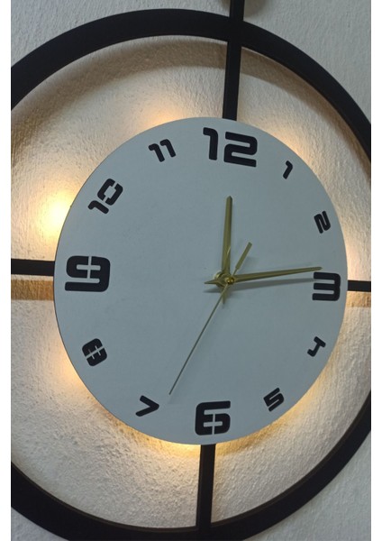 Beyaz LED Işıklı Duvar Saati, 50X40 Cm, Oval, Dekoratif ve Şık Tasarım indirimleri