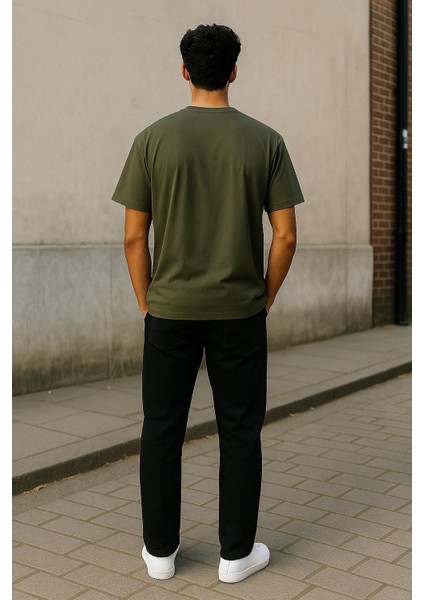 Regular Kalıp Kadın - Erkek Unisex Basic Tişört Haki modelleri
