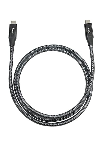 Action Thunderbolt 4 Type C Kablo 100 W Pd Şarj 40 Gbps Veri ve Görüntü Aktarım Kablosu Örgülü Kablo (3 Metre)