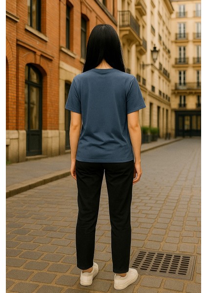 Regular Kalıp Kadın - Erkek Unisex Basic Tişört Gri modelleri