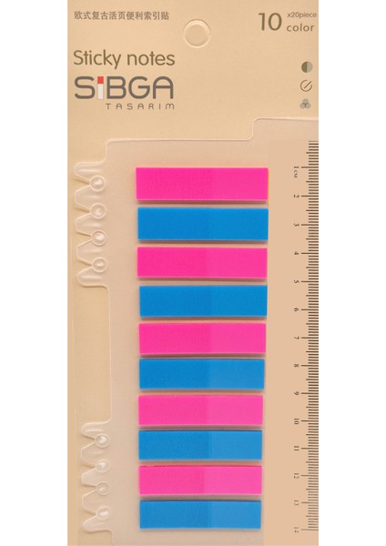 Şeffaf Renkli Postit Post-It Post It. Kitap Ayracı Ayraç Postit Sticker Not Kağıdı 200 Yaprak
