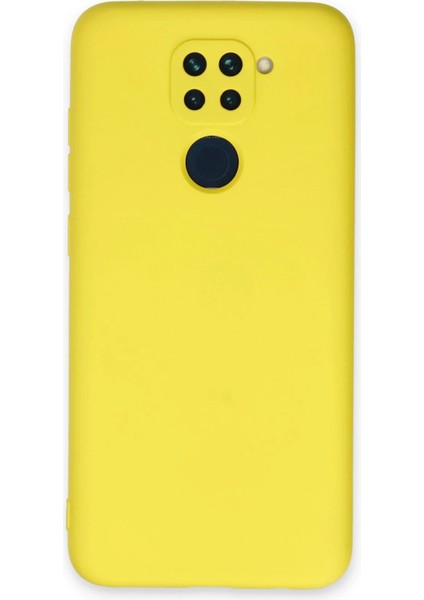 Xiaomi Redmi Note 9 Kılıf Nano Içi Kadife Silikon - Sarı Drstr