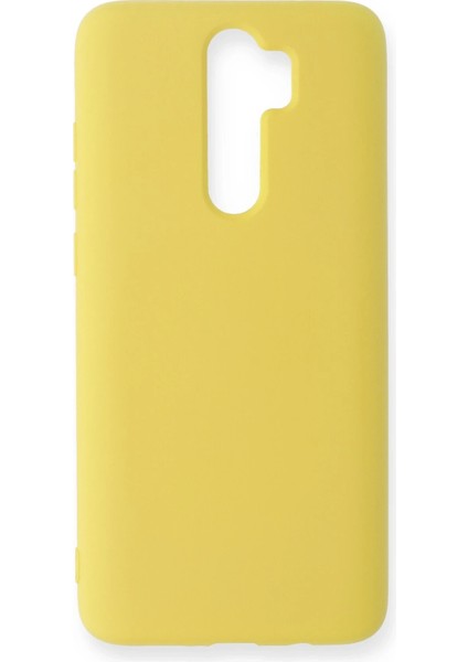 Xiaomi Redmi Note 8 Pro Kılıf Nano Içi Kadife Silikon - Sarı Drstr