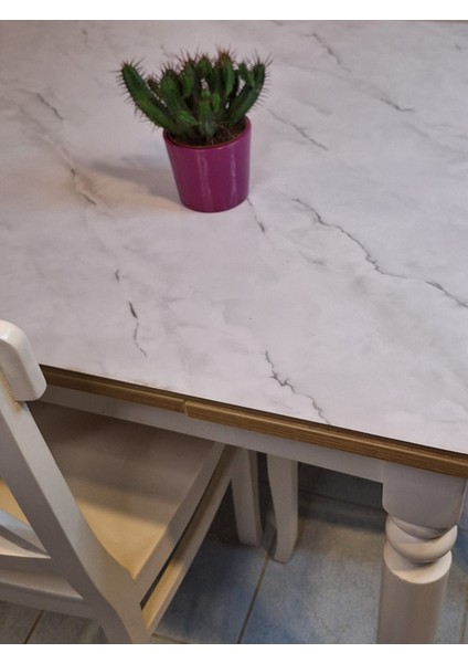 Kalın Pvc Masa Koruyucu – 1.2 mm Mika Örtü, 80 cm En, Mermer Desen modelleri