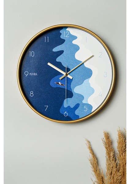 Şık 30 cm Gerçek Cam Duvar Saati, Sessiz Mekanizma ve Modern Tasarım