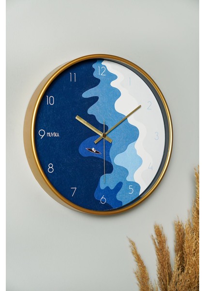 Şık 30 cm Gerçek Cam Duvar Saati, Sessiz Mekanizma ve Modern Tasarım fiyatları