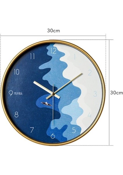 Şık 30 cm Gerçek Cam Duvar Saati, Sessiz Mekanizma ve Modern Tasarım fırsatları