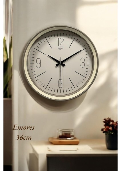 36 cm Dekoratif Cam Duvar Saati, Sessiz Mekanizma, Şık & Modern Tasarım fiyatları