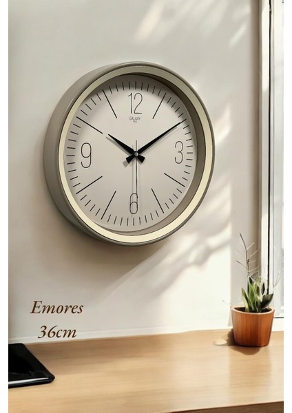 36 cm Dekoratif Cam Duvar Saati, Sessiz Mekanizma, Şık & Modern Tasarım modelleri