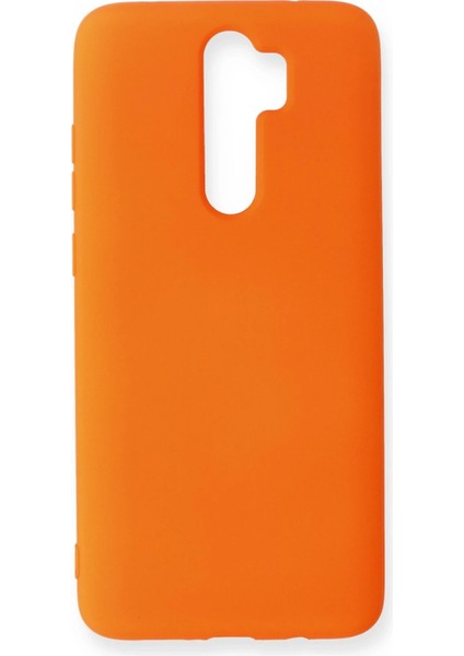 Xiaomi Redmi Note 8 Pro Kılıf Nano Içi Kadife Silikon - Turuncu Drstr