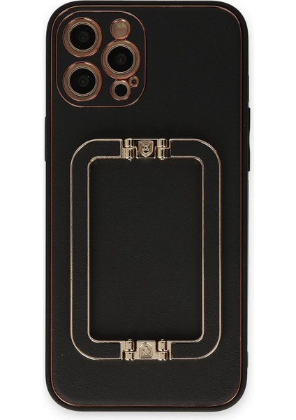 Iphone 12 Pro Kılıf Coco Elit Kapak - Siyah Drstr