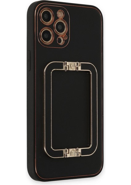 Iphone 12 Pro Kılıf Coco Elit Kapak - Siyah Drstr