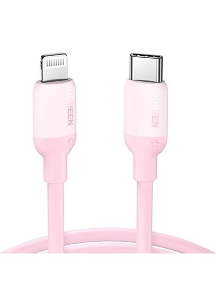 Type-C To Lightning iPhone Data ve Şarj Kablosu Pembe 1.5 Metre