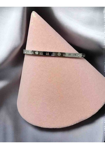 Unisex Roma Rakamlı Çelik Kelepçe modelleri