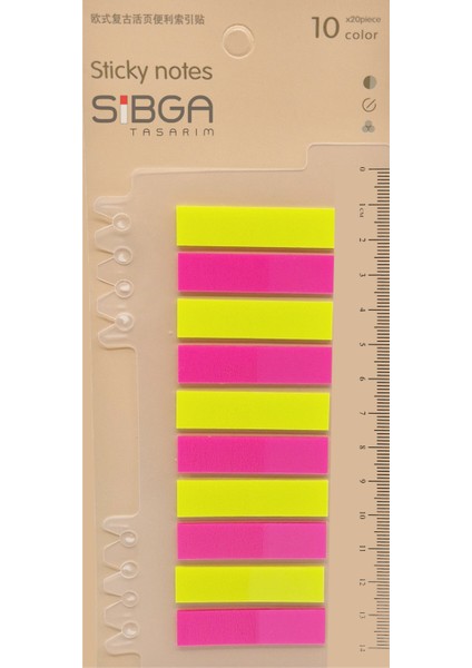 Şeffaf Renkli Postit Post-It Post It. Kitap Ayracı Ayraç Postit Sticker Not Kağıdı 200 Yaprak