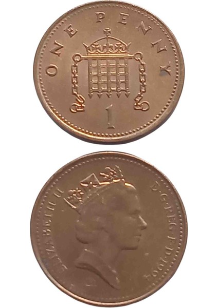 1988 Ingiltere 1 Penny Koleksiyon Yabancı Madeni Para Eski Para Hobi Hediye Antika