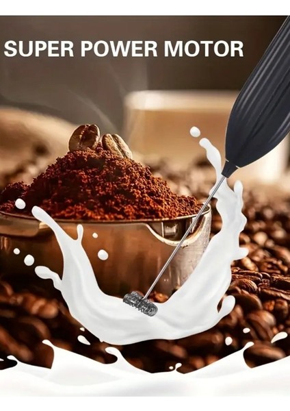 El Tipi Elektrikli Mini Süt Köpürtücü Içecek Karıştırıcı Kahve, Kapuçino, Latte, Çikolata Için Dayanıklı Mutfak Aracı Pilli