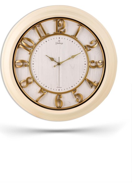 Şık Eskitme Kabartma Kadranlı 50 cm Duvar Saati Beyaz fiyatları