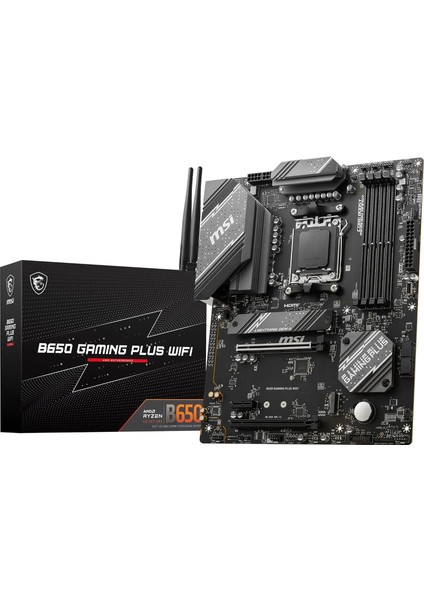 MB B650 Gamıng Plus Wıfı Am5 Ddr5 6000MHZ(OC) HDMI Dp 2xm.2 Usb3.2 2.5g Lan Wıfı 6e Atx Anakart