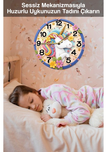 Sessiz Yuvarlak Ahşap Duvar Saati, 3D ve 2d Tasarım, Çocuk Odası Dekoru fırsatları