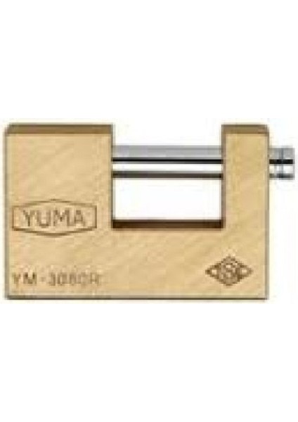 Geniş - Sarı Kayar Milli Pimli Kilit 80MM-FINDIT