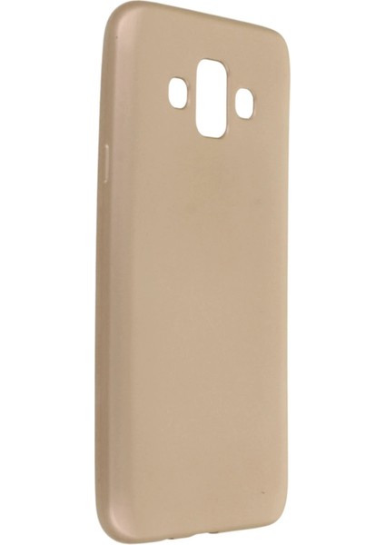 Samsung Galaxy J7 Duo Kılıf First Silikon - Gold Drstr