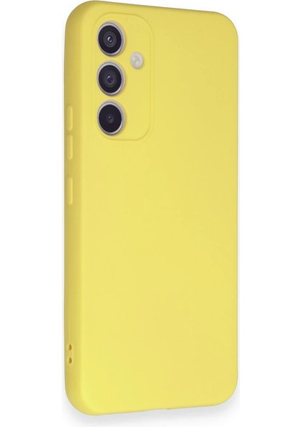 Samsung Galaxy A54 5g Kılıf Nano Içi Kadife Silikon - Sarı Drstr