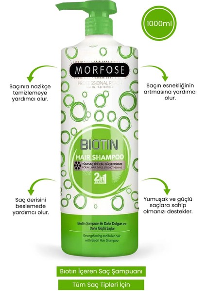 Biotin Şampuan 1000 ml - Yumuşak ve Güçlü Saçlar