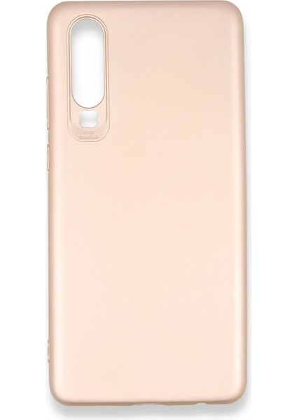 Huawei P30 Kılıf First Silikon - Rose Gold Drstr